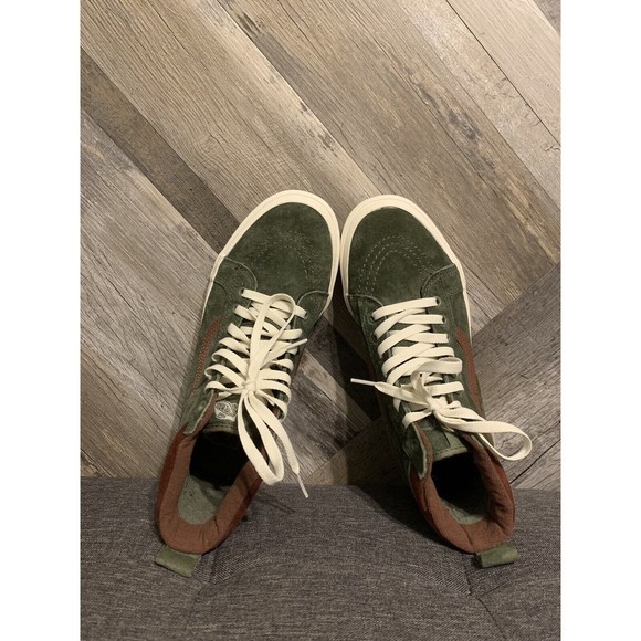 VANS SK8-HI MTE US MEN'S SIZE 8.5 WOMENS SIZE 10 DEEP LICHEN GREEN ROOT BROWN - Picture 6 of 10